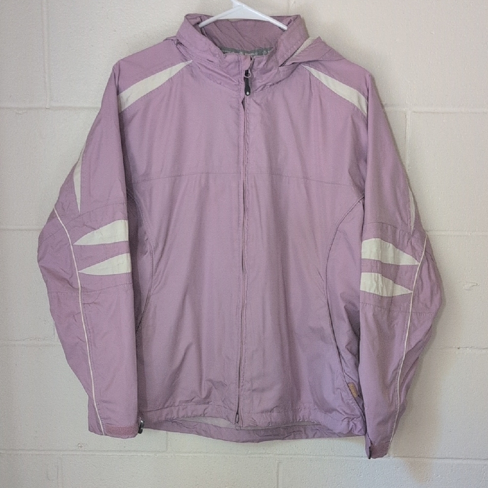 Sunice Storm Lily Waterproof Hooded Jacket in Lavender and White